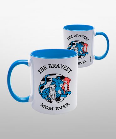 Caneca Alça Colorida<br>The bravest mom ever