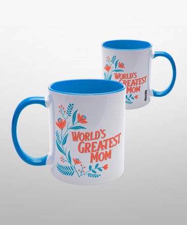 Caneca Alça Colorida<br>World's greatest mom