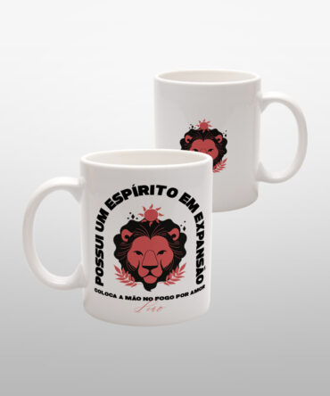 Caneca Branca<br>Leão
