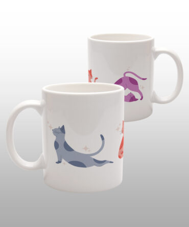 Caneca Branca<br>Cat yoga