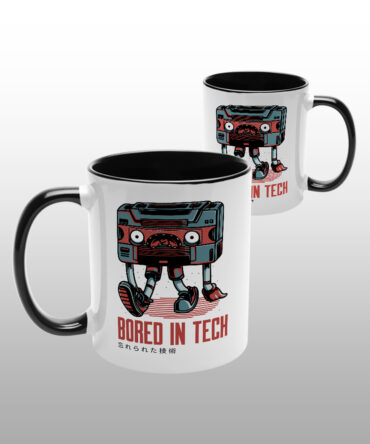 Caneca Alça Colorida <br>Bored in tech