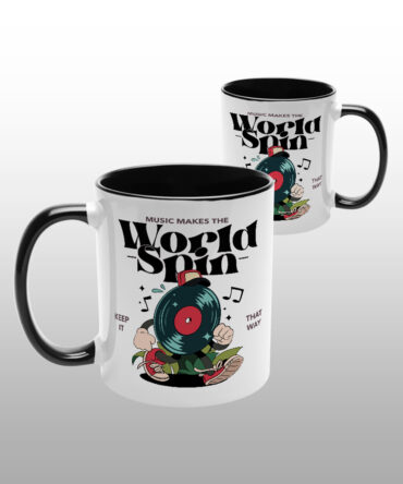 Caneca Alça Colorida <br>World spin